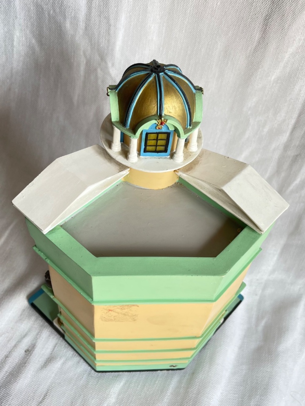 Monopoly Bank & Trust Decorative Building Figurine - Pastel Yellow, Mint, Coral - Picture 5 of 16